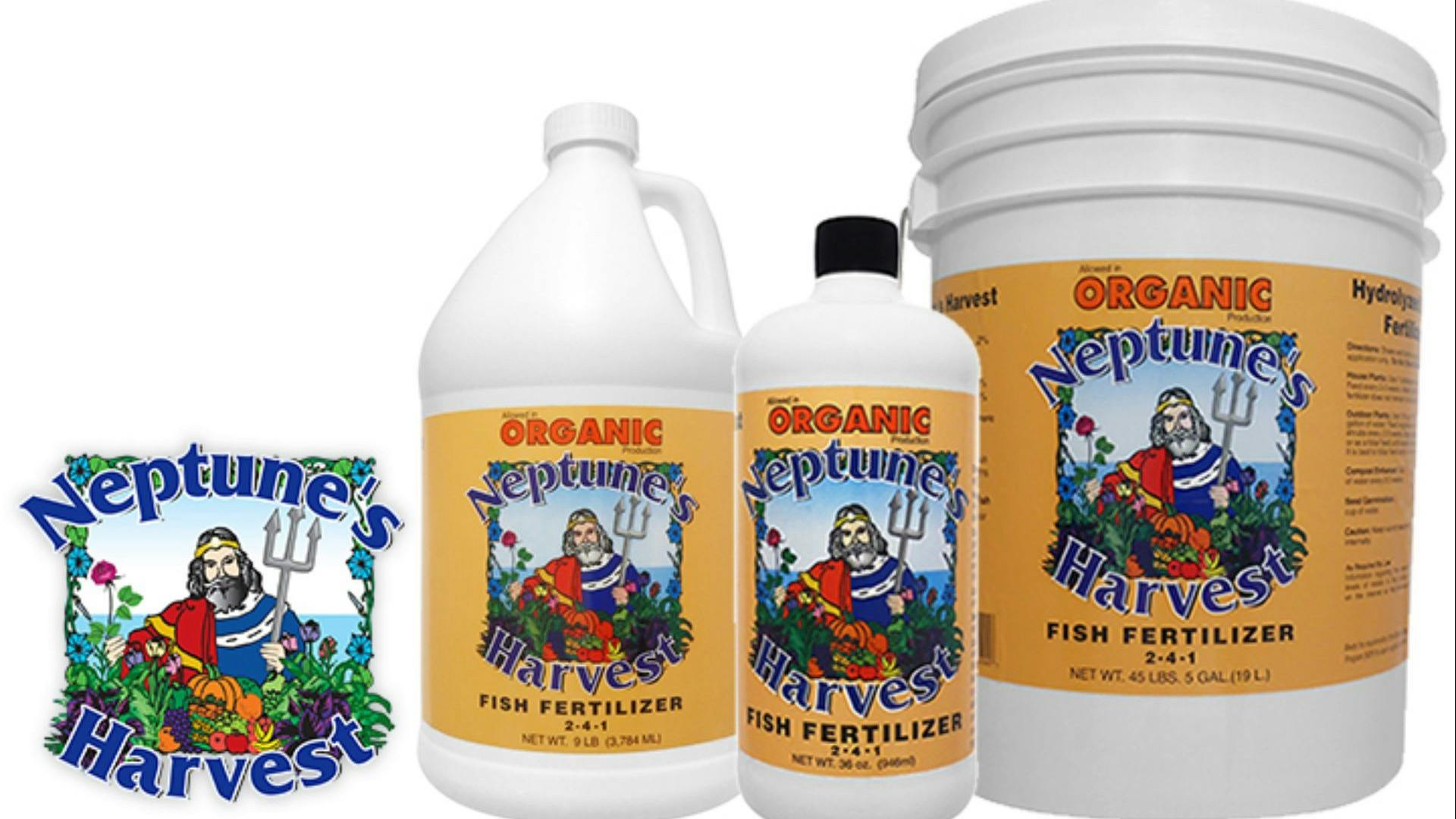 Neptune's Harvest Organic Fertilizers Products from the Ocean, to set